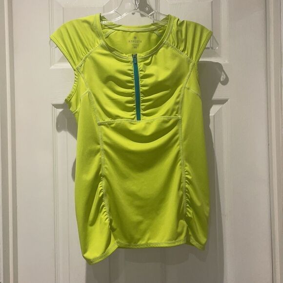 Athlete cinched sleeveless athletic yoga top SZ small with zippers - Picture 5 of 10